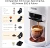 CAFELFFE MK-606 5-in-1 Single Serving Capsule Coffee Machine 19 Bar Hot/Cold Brew Espresso Machine Compatible with K-Cup/Nes Original/DG/44 mm ESE & Ground 7 Water Levels Home/Office Black