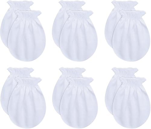 RATIVE No Scratch Mittens 100% Cotton For Newborn Baby 0-6 Months Boys Girls