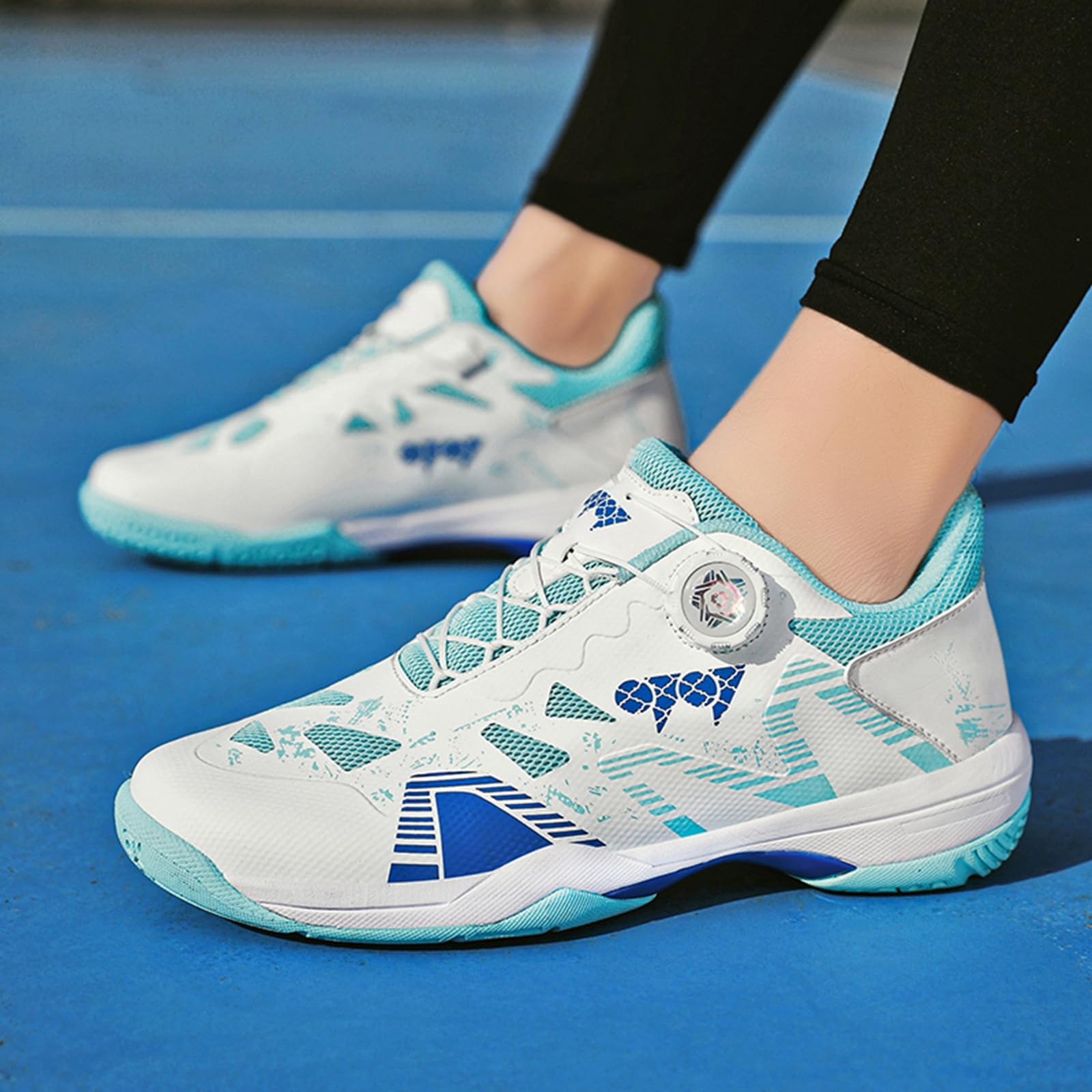 Par de zapatos de bádminton y tenis con forro de malla transpirable