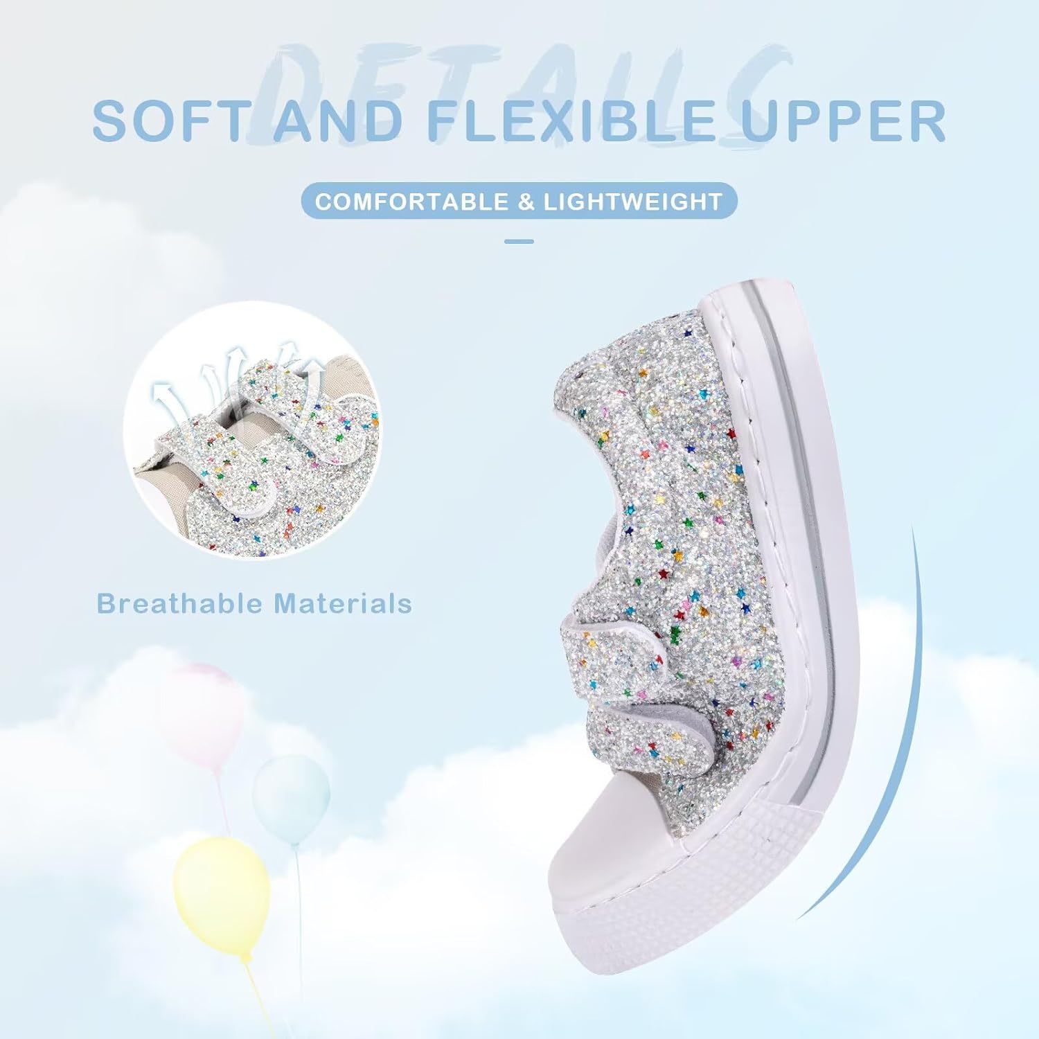 EUXTERPA Kids Toddler Sneakers Boys Girls Canvas Shoes Walking Sneaker with Easy Fasten Strap - Image 3