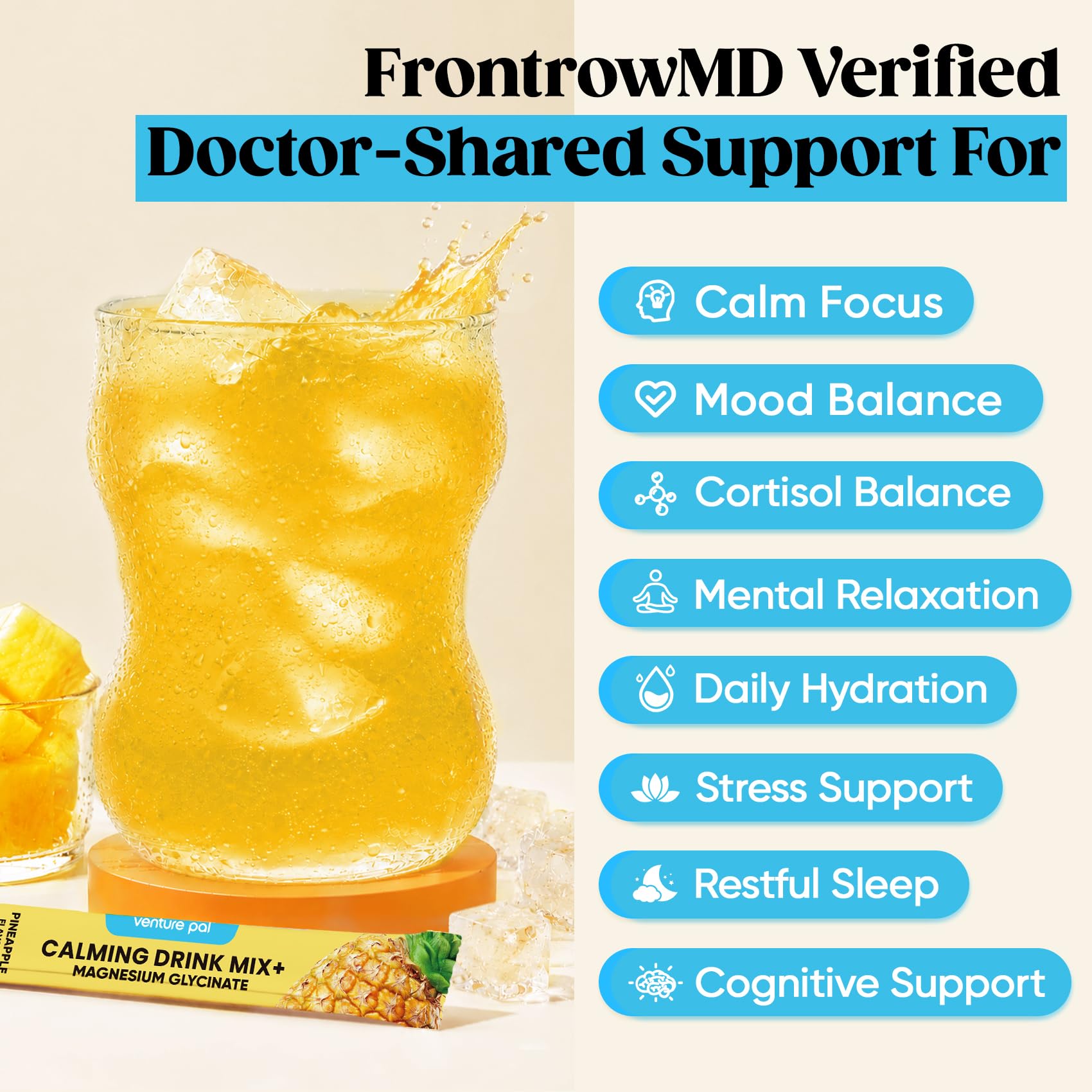 Venture Pal Calm Drink Mix, 12-in-1 Cortisol Reducer & Sleep Aid — Amazon image 5