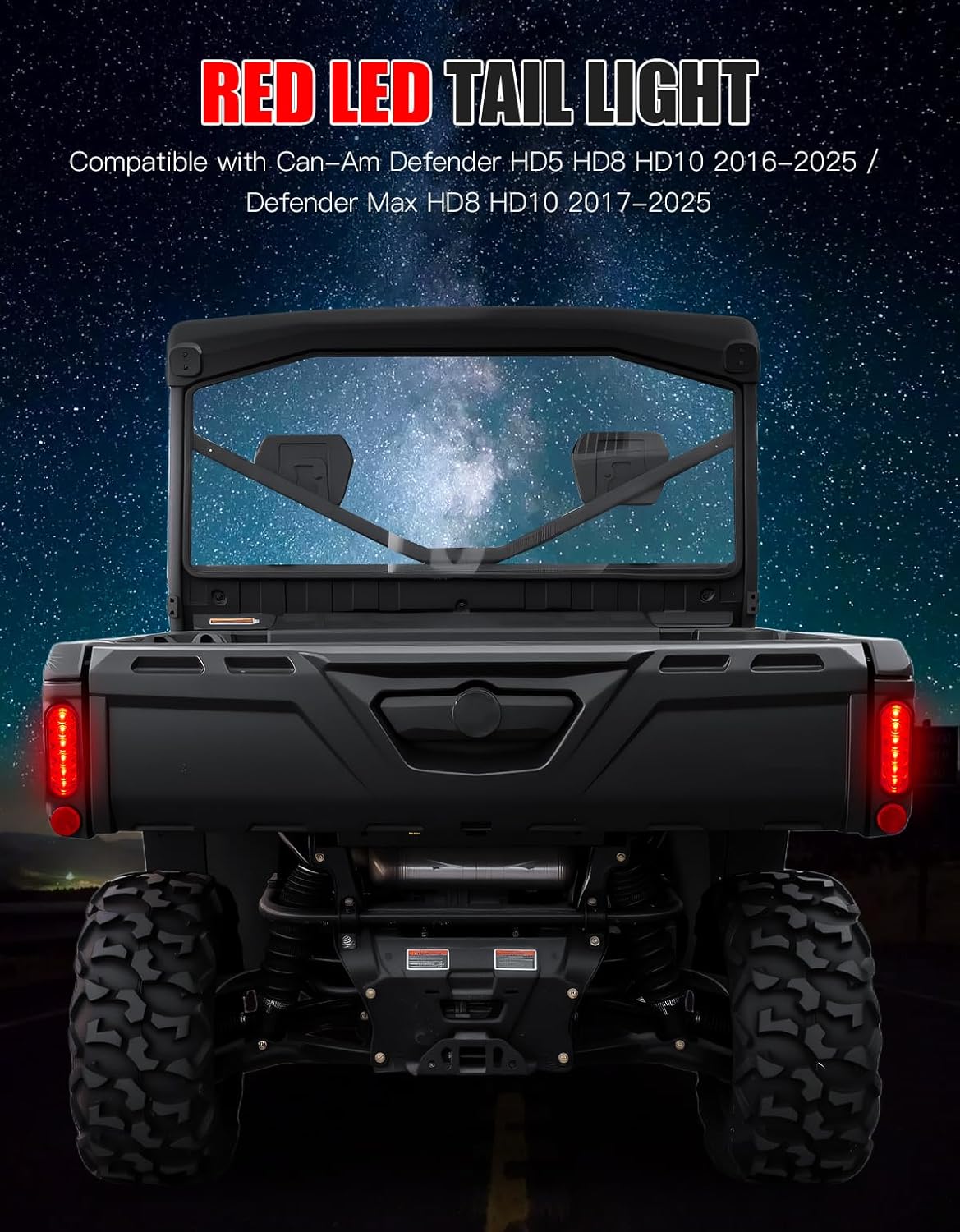 LED Tail Light for Can Am Defender, 1PC Red Parking and Brake Light Stop Lamps Rear Light for Can-Am Defender/Defender MAX HD5 HD7 HD8 HD9 HD10 2016-2025 Accessories, Replace OEM #710004257
