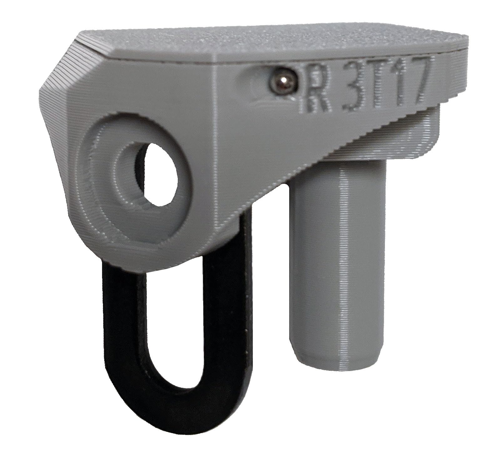 Image of a Rubbermaid 6x5 ft. Slide-Lid Resin Shed with the right hinge location circled, indicating compatibility.