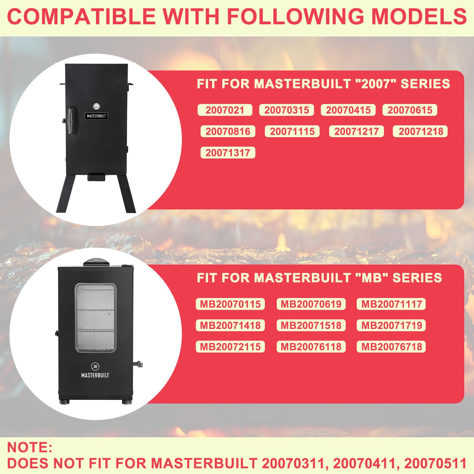 DcYourHome Stainless Steel Replacement Wood Chip Tray for Masterbuilt 30 and 40 Inch Digital Electric Smoker, Wood Chip Box Parts for 9007140023 Masterbuilt Electric Smoker Accessories,7.5''L X 4.5''W