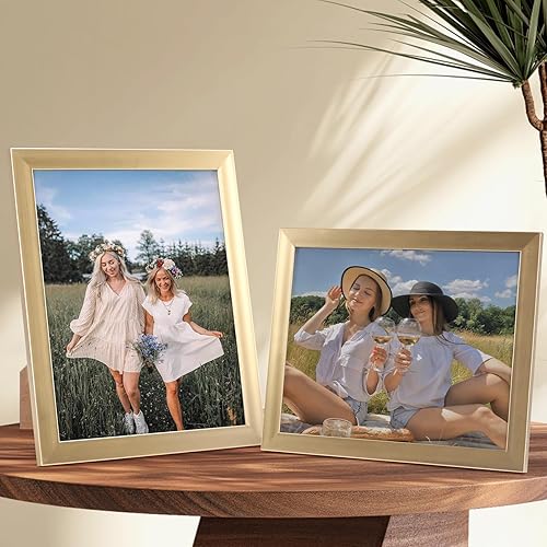 Vista 39 de EYMPEU Portarretratos de 5 x 7 pulgadas con paspartú, de madera negra, para exhibir fotos de 5 x 7 con paspartú o fotos de 6 x 8 pulgadas sin