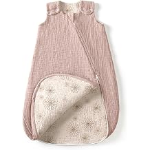 lulumoon Sleep Sack Muslin for Baby Cotton Wearable Blanket for 0-3 Months - Soft Lightweight Ideal for Newborn Nursery Lounge Nighttime Naptime 1, sanddaisy, XS