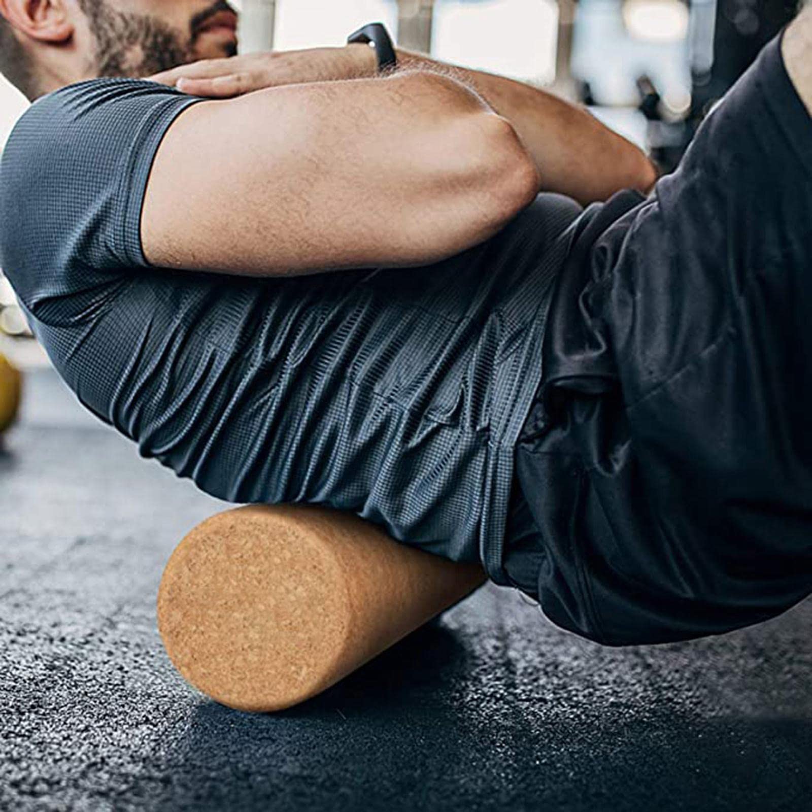 Kork Massagerolle Faszienrolle Roller Pilatesblock Muskelmassager Trainingszubehör für Tiefe Gewebemassage für Sportler Erholung Dehnung