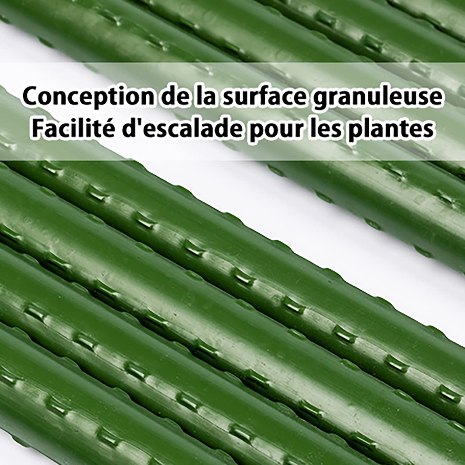 Lot de 20 Tuteur Plante Grimpante Tuteurs pour Plantes Poteau Totémique pour Plantes de Jardin et Pots pour Les Plantes de Concombre et de Tomate en Pot (L:150cm/59in,D:16mm/0.62in)