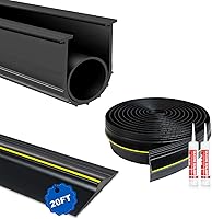 Vista 12 de Kit de sellos de puerta de garaje inferior de goma impermeable, tira de sellado, universal, resistente a la intemperie, para sellado de umbral