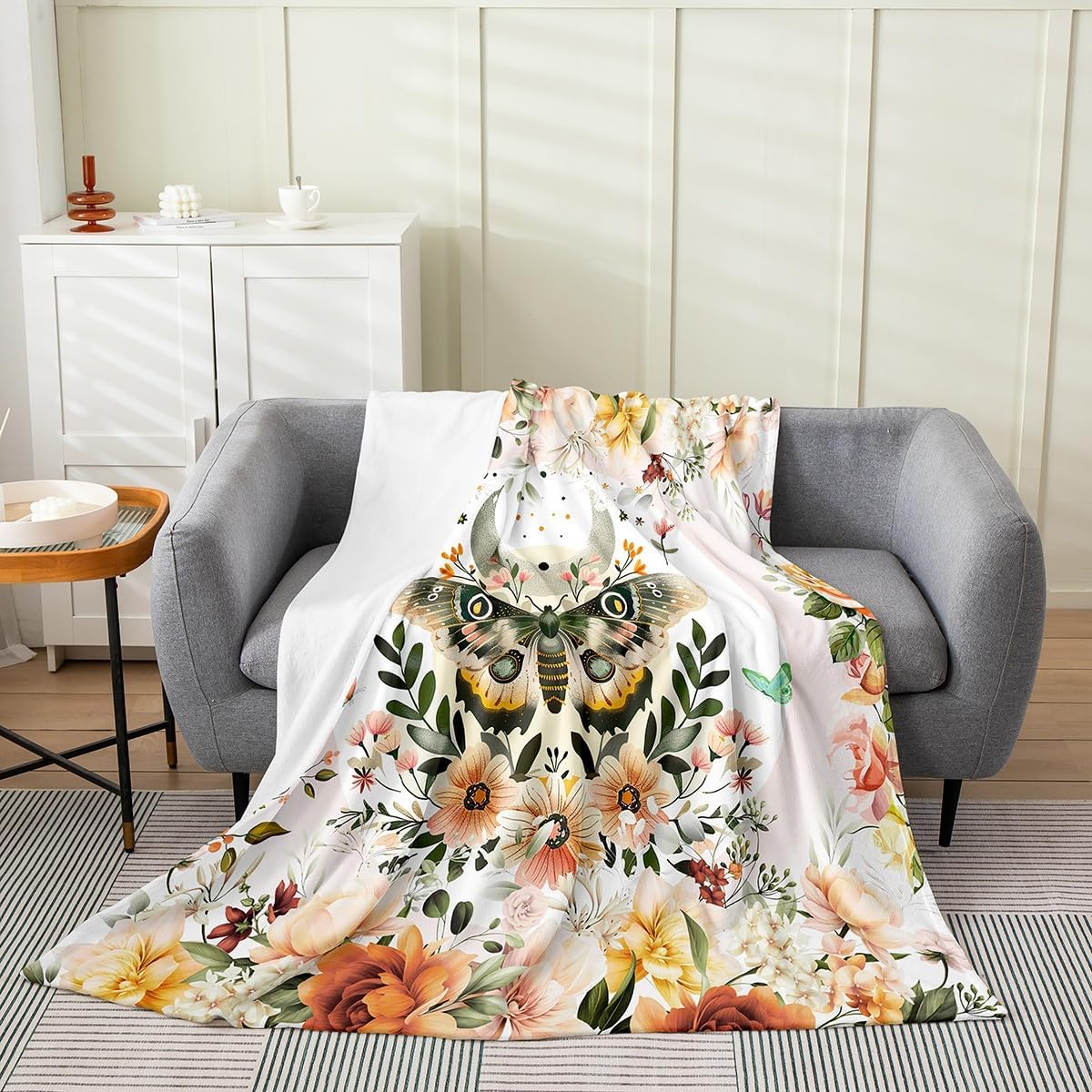 Feelyou Kids Cute Leopard Flannel Fleece Throw Blanket Queen 90"x90" Cartoon Animal Plush Blanket Flower Floral Print Fuzzy Blanket Farm Zoo Garden Theme Wildlife Style Decor All Season Bed Blanket