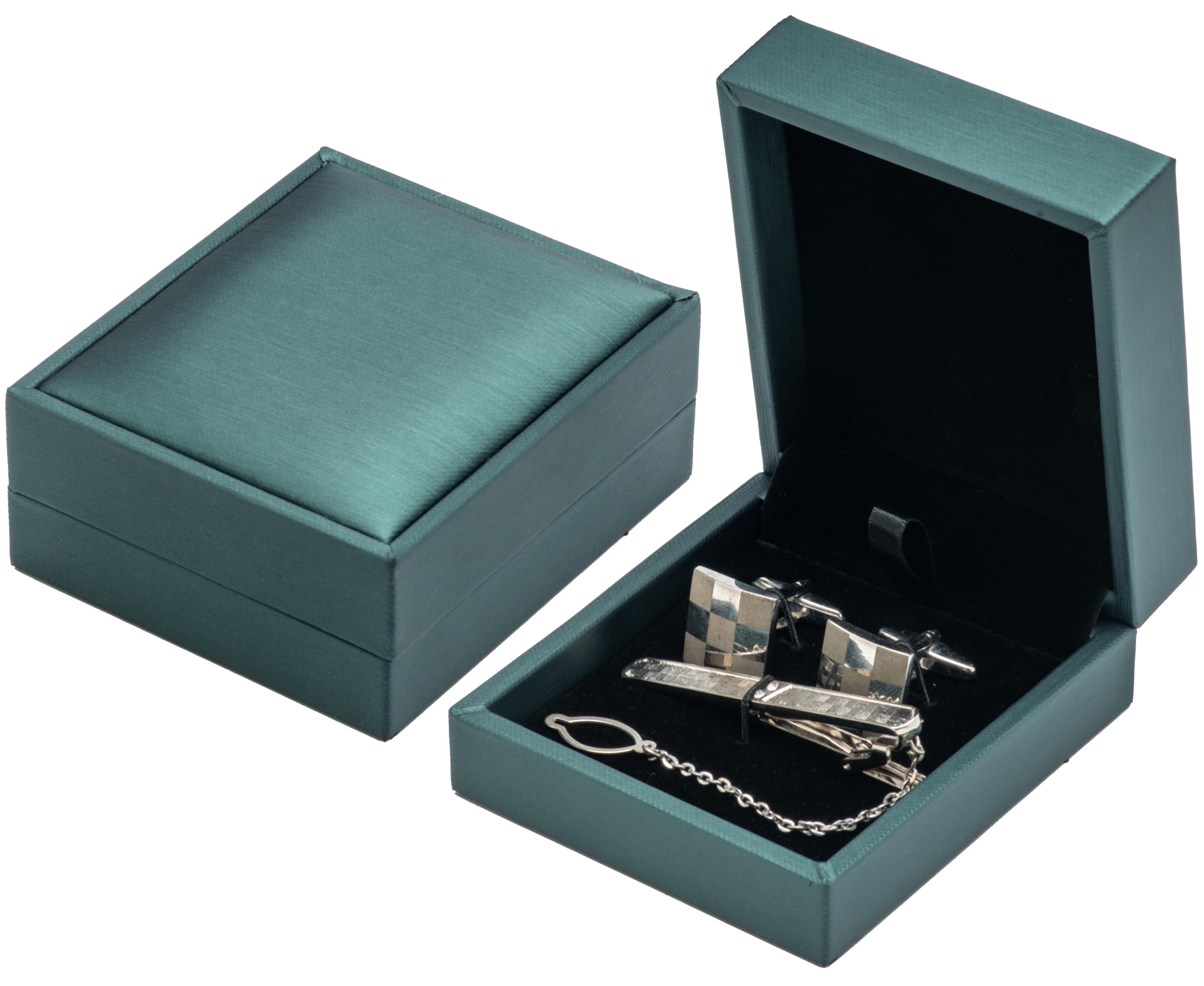 Amazon.com: Giftop PU Leather Cufflink Tie Clip Box Cuff Links