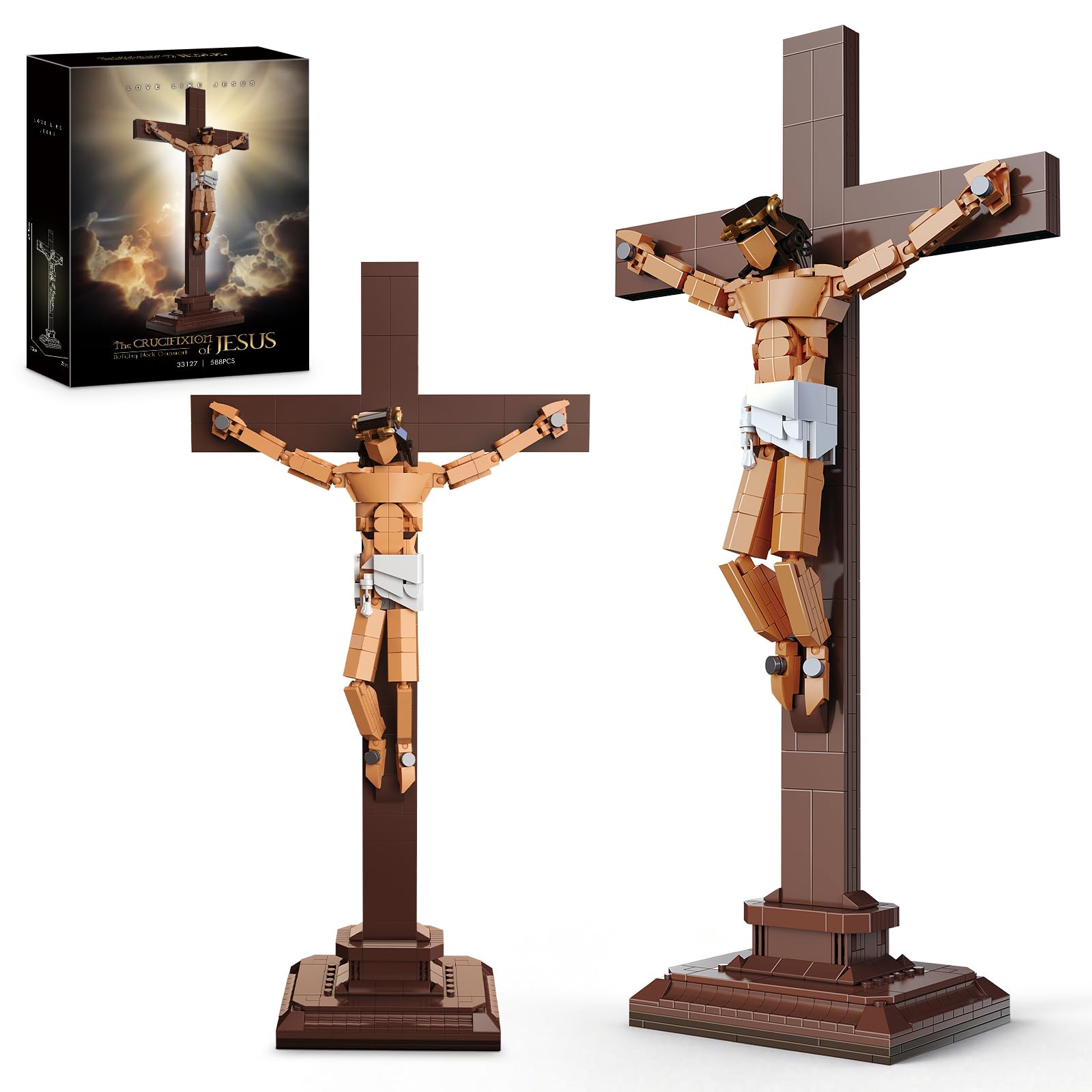 Amazon.com: Vziimo Jesus Cross Building Set, Little Jesus Crucifix