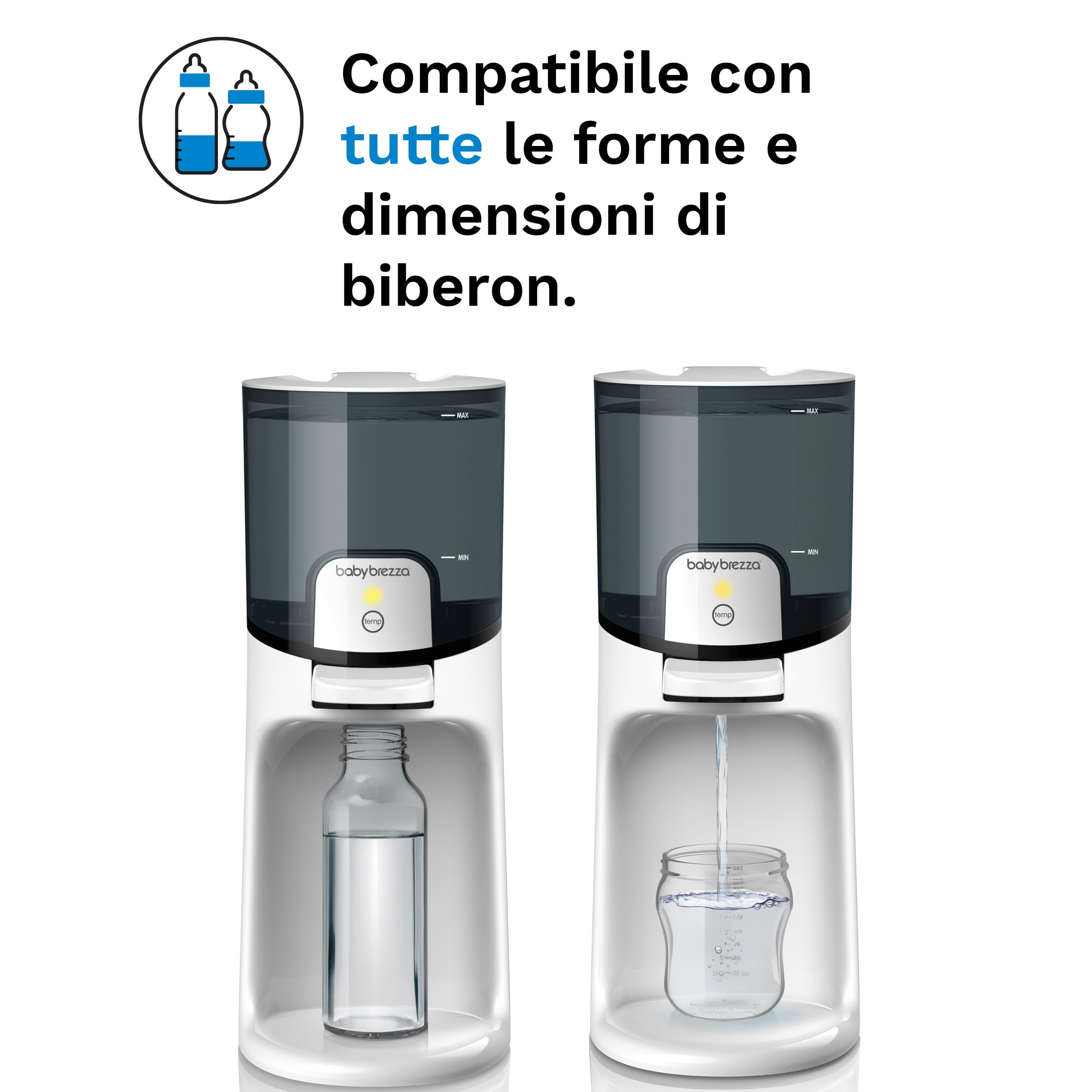 Baby Brezza - Instant Warmer - Scaldabiberon intelligente - Prepara e distribuisce immediatamente l'acqua calda dal biberon alla temperatura perfetta, Bianco