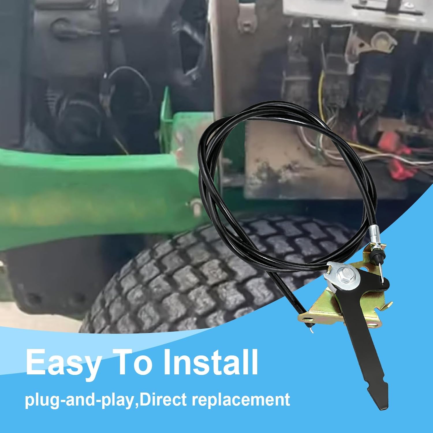 TCA13820 Throttle Control Push Pull Cable Compatible with John Deere Ztrak Lawn Mower 737 757 1200H Hydro Bunker & Field Rake