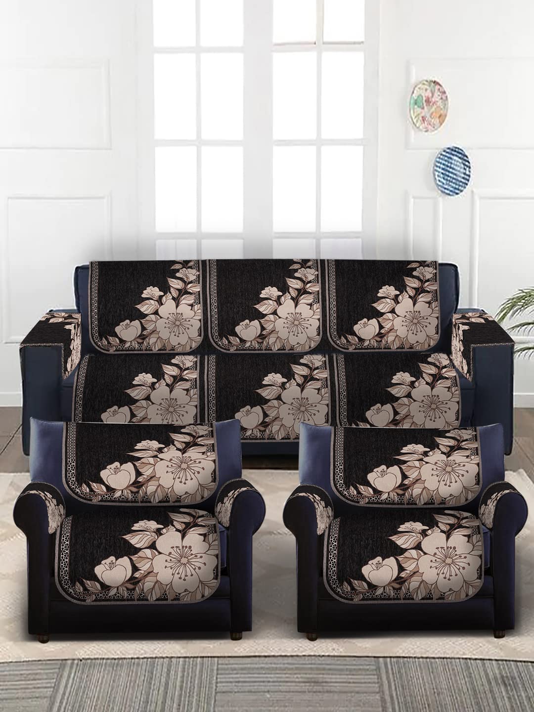 Multitex 5+arm Seater Printed Jaquard Ethnic Design Sofa Coverset-Dark Grey (B0BSS1KDB9) Amazon Price History, Amazon Price Tracker