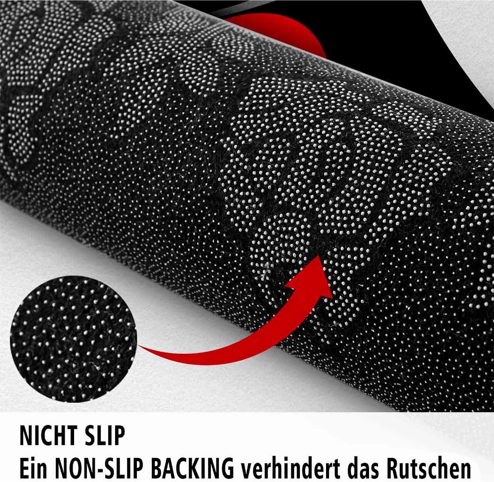 Noir Tapis Salon 60x90 Cm Tapis Chambre Symbole Viking Flocon