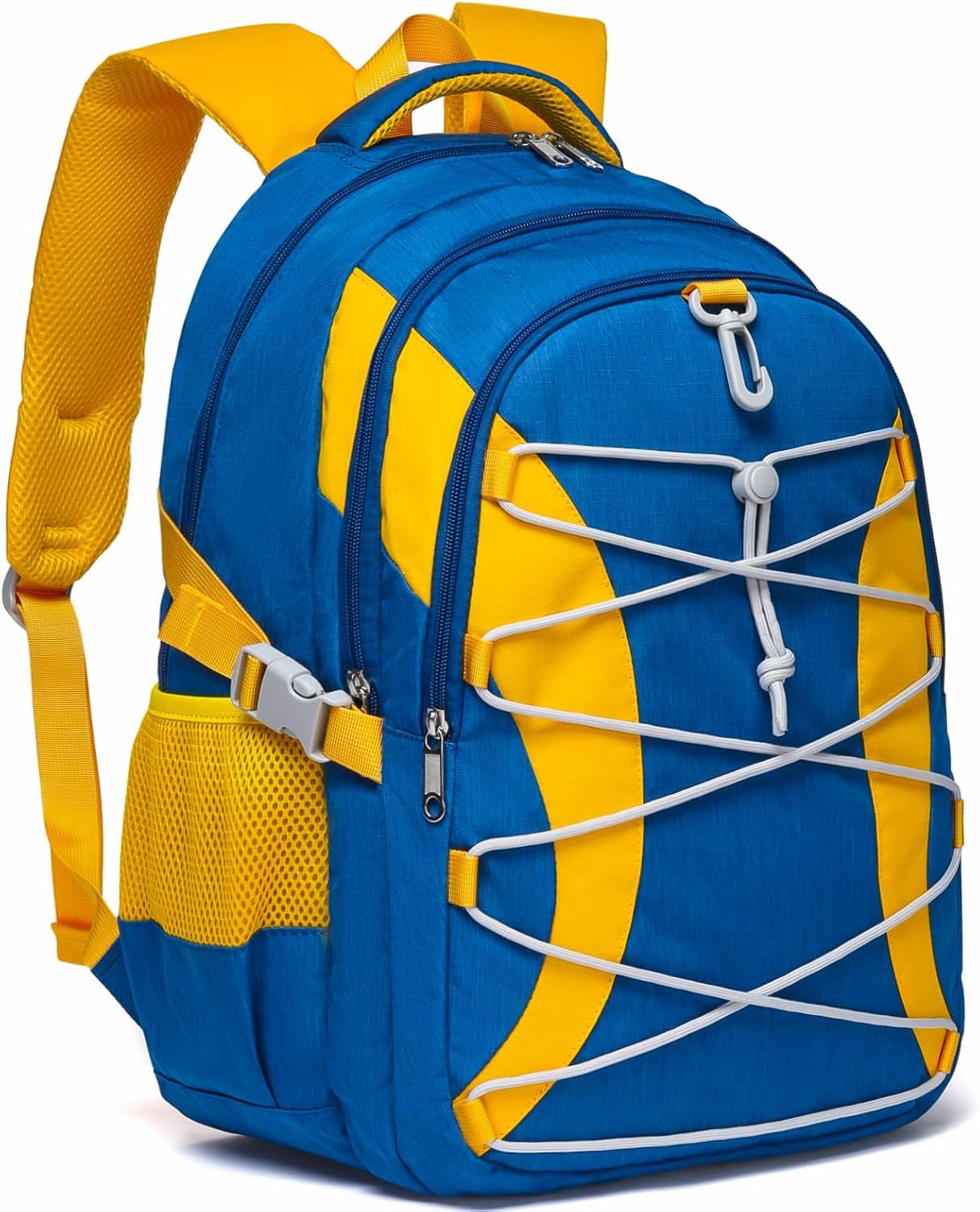 BLUEFAIRY Boys Backpack for School Kids Elementary Middle School Bags Primary School Bookbag XL 18" Book Bags Large Compartment Mochilas para Niñas Back to School Gifts Cobalt Blue/Yellow Yellow / Cobalt Blue