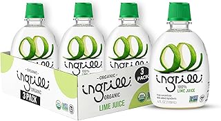 Ingrilli 100% Lime Juice from Concentrate, 4 Fl Oz Squeeze Bottles (Pack of 3)