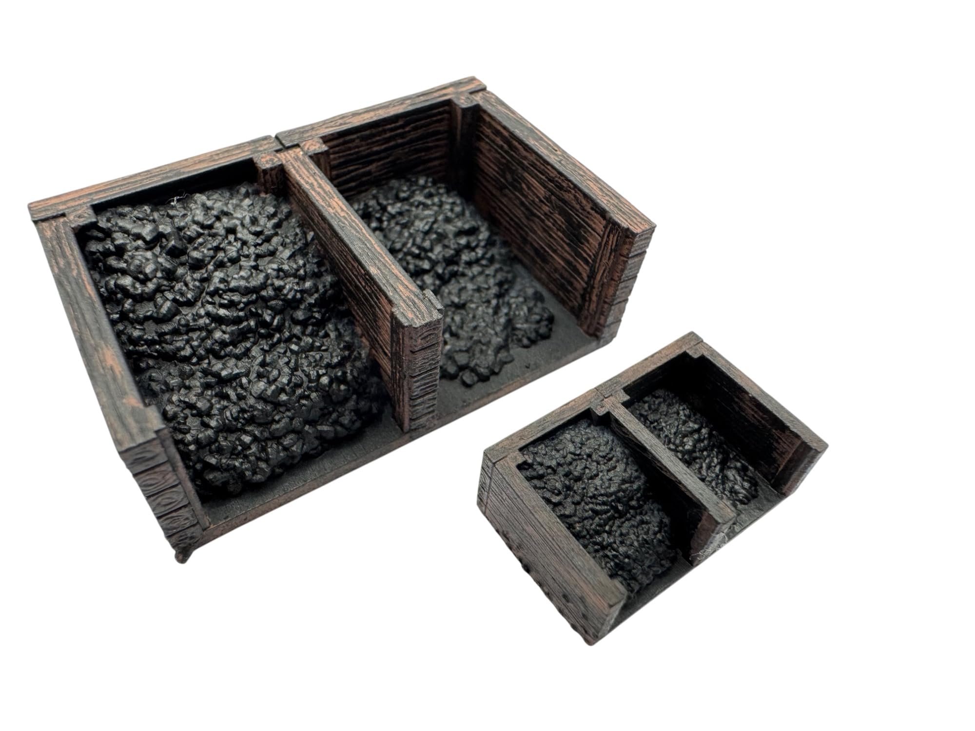 Coal Bunker – OO Gauge or N Gauge | Wooden or Brick | Painted or Unpainted (2 x N Gauge Wooden Coal bunker Painted)
