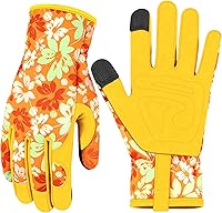 Vista 25 de Guantes de Jardinería de Cuero MERTURN para Mujeres, Guantes de Jardín a Prueba de Espinas, Guantes de Trabajo Compatibles con Pantalla Táctil