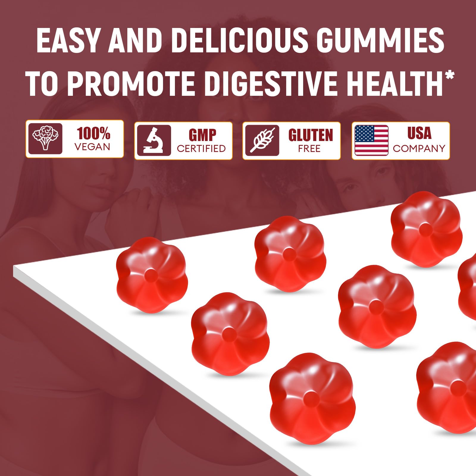 Migcopat Fiber Gummies with Probiotics,10G Fiber per Serving No Sugar Added Apple Flavor, with 10 Billion CFU Probiotics Blend, Apple Cider Vinegar, Vitamin C, Inulin, Bloating Support 90 Count — Amazon image 6