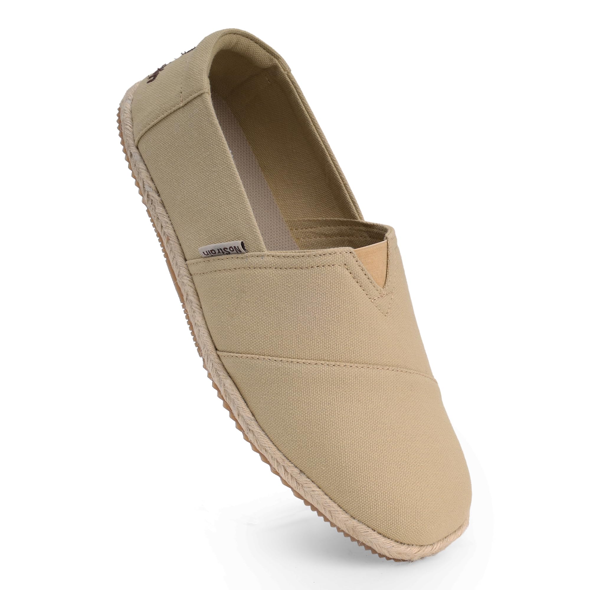 nostrain Canvas Espadrilles Slip-On Shoes | for Men | Cushioned Ortholite Insole | Stylish & Comfortable | Breathable Canvas Upper | Lightweight Footwear-picture-45