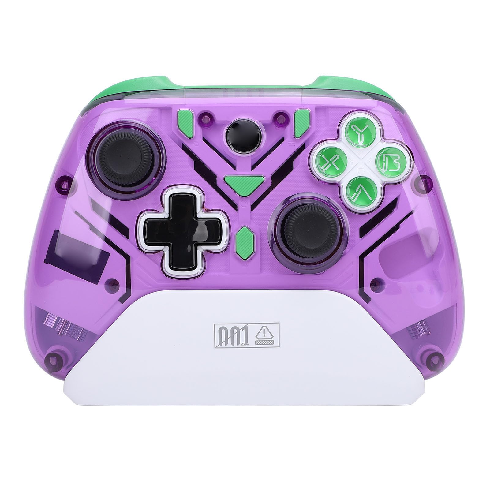 Asixxsix Controller per PC, Controller di Gioco Wireless 2.4G con Hall Trigger e Turbo Burst, Controller di Gioco BT Multifunzionale con Luce RGB per per Android per Steam Deck