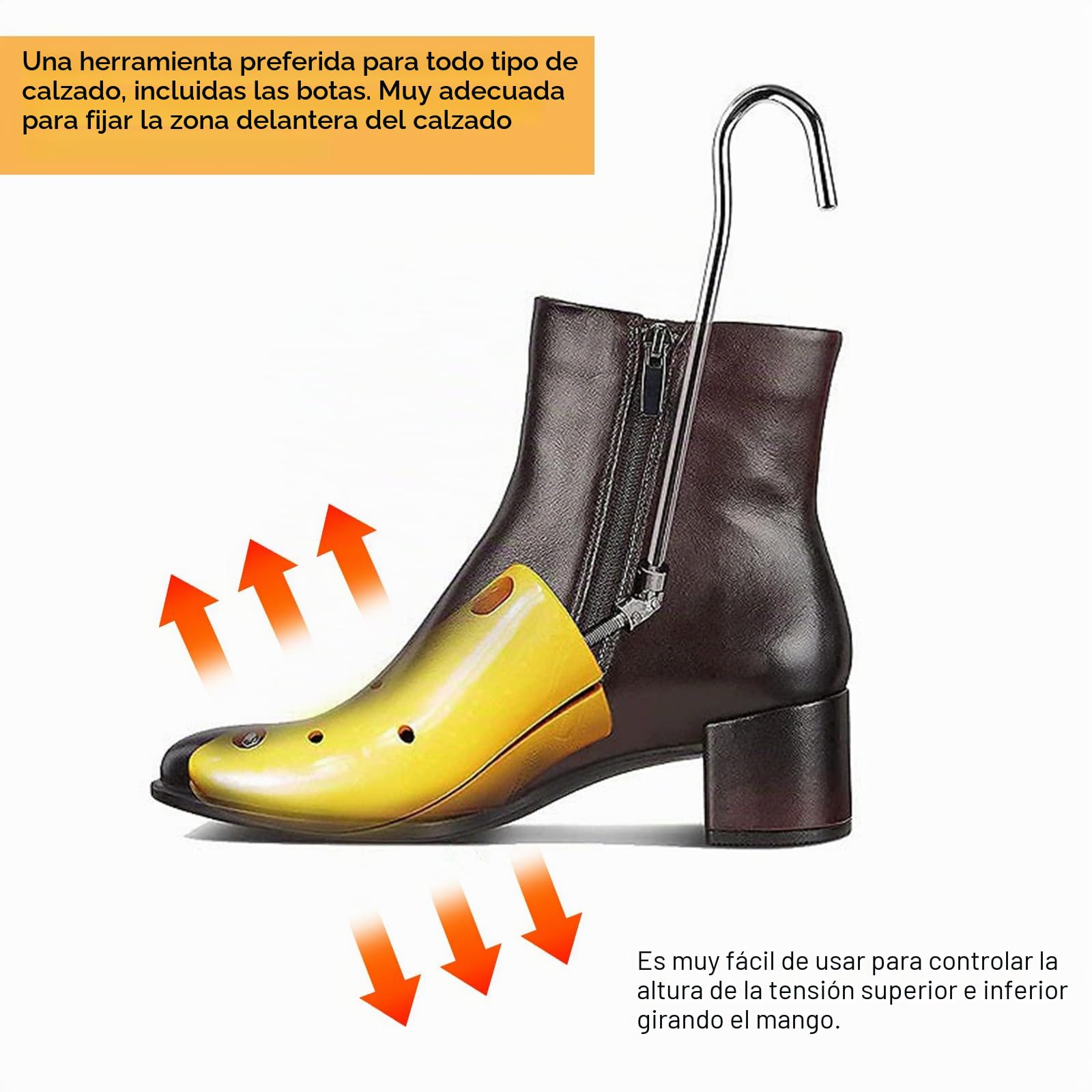 Zimoer Profesional Estirador de Zapatos, Ajustable Altura Hormas de Plástico, Hormas para Zapatos para Hombre y Mujer, Ensanchador de botas para pies gruesos, Hormas de zapatos ajustables, 40-47