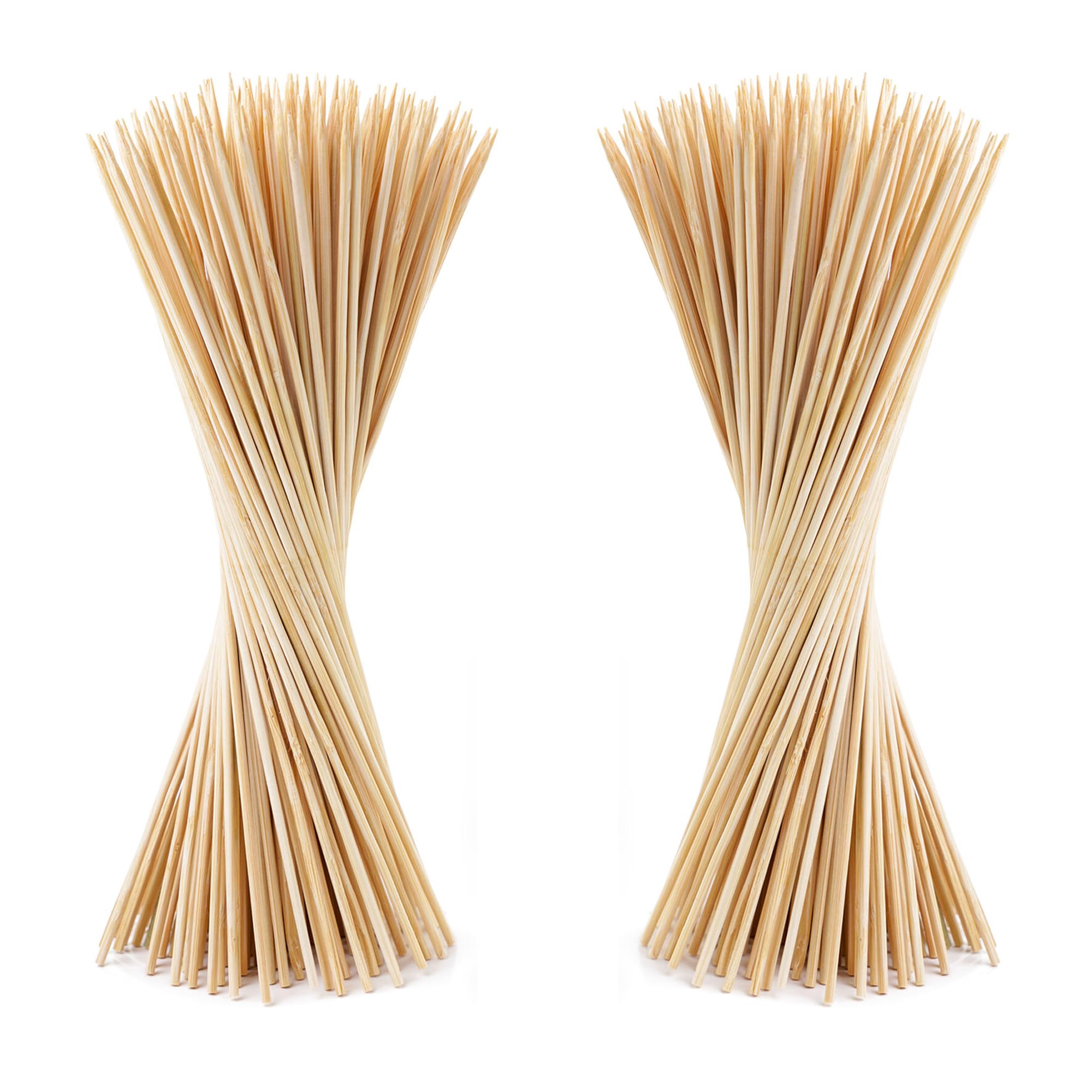 G4GADGET 150 Bamboo Skewers 26cm in Length Wooden Skewers Sticks for BBQ, Cocktail, Shish Kabobs, Chocolate FountainParty Essentials
