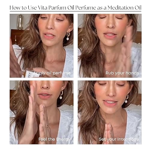 Miniatura 8 de Vita Parfum Aceite de perfume de guisante dulce, mini perfume enrollable para mujer, perfume vegano libre de crueldad animal en aroma de almizcle de