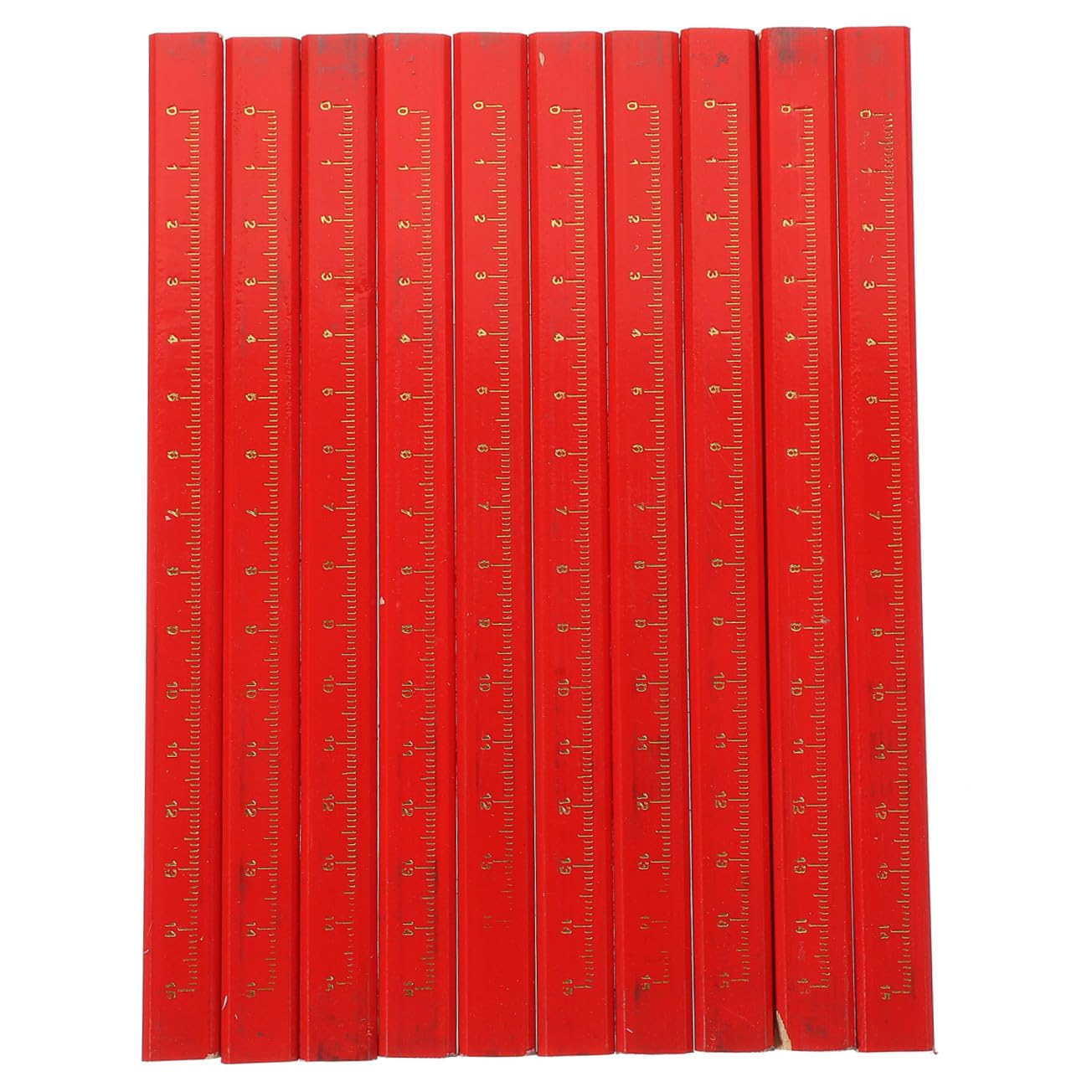 Homoyoyo Lápices de Carpintero Cómodos Octogonales 72 Rojos de Madera Lápices Planos para Marcar en Superficies Duras y Rugosas para Carpintería Profesional