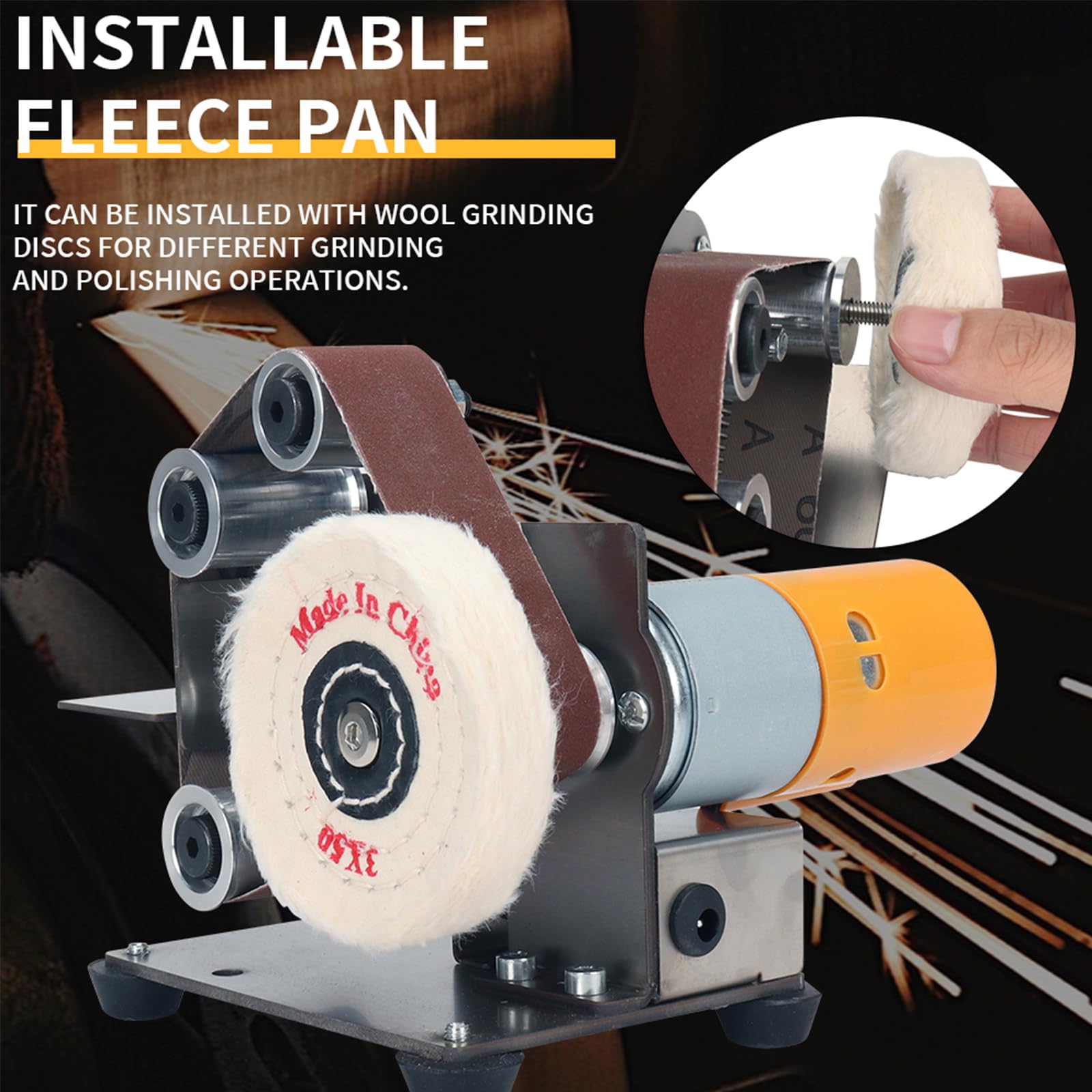 Mini levigatrice a nastro elettrica 30 x 330 mm 775 fai da te con disco abrasivo e lucidatura