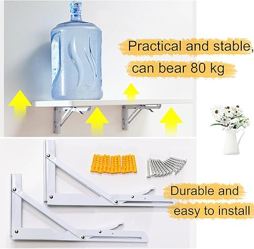 Miniatura 5 de Mesa de hojas colgantes montada en la pared, mesa flotante plegable para computadora, banco de trabajo plegable para oficina en casa, lavandería,