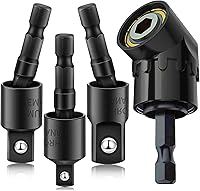 Vista 1 de Juego de adaptadores de taladro de ángulo recto de 105 grados, adaptadores de enchufe de 1/4-1/2 pulgadas, kit de extensión de grado de impacto 4