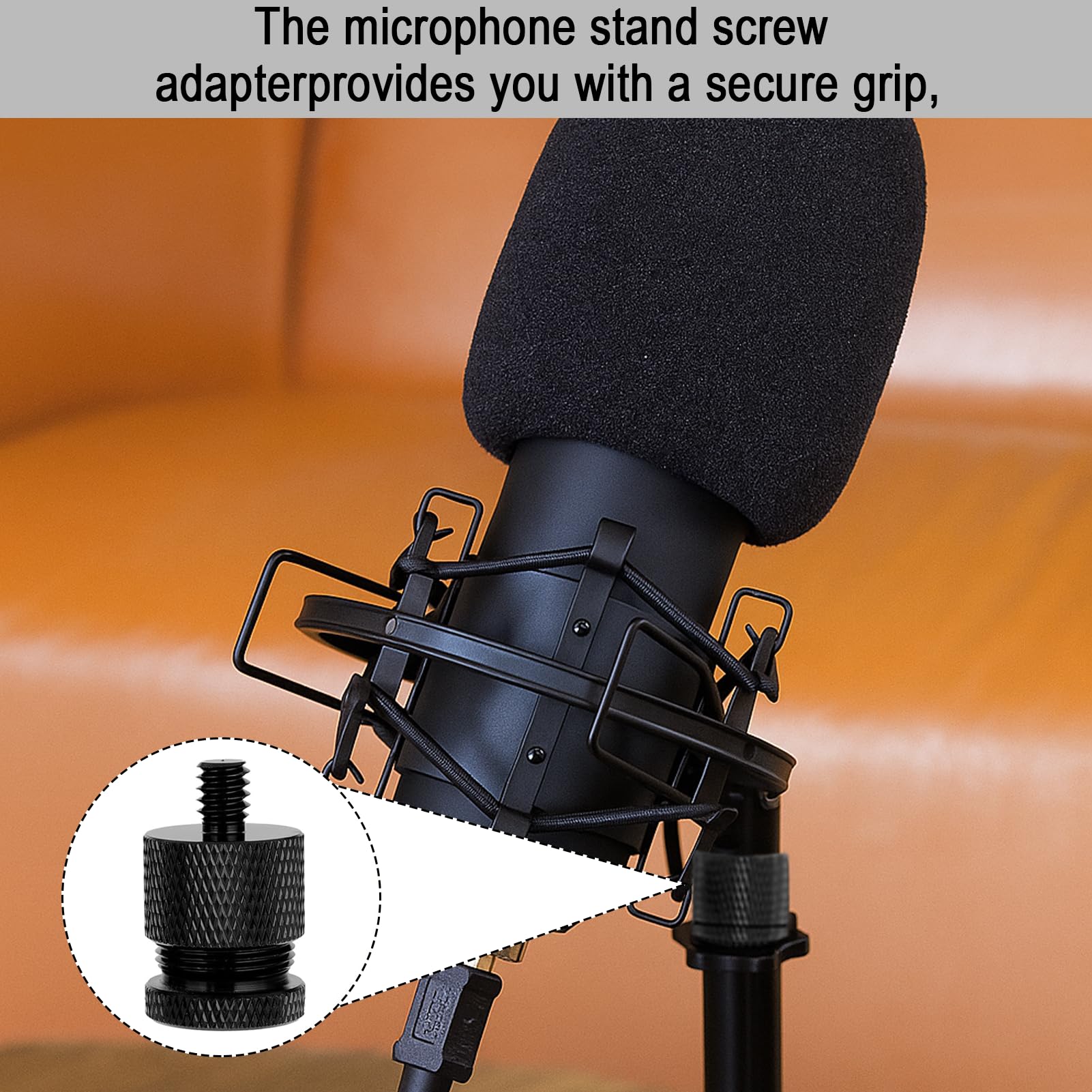 8Pcs Mic Stand Thread Adapter,Alloy Microphone Stand Adaptor for Camera Tripod 5/8 Female to 3/8 Male 3/8 Female to 5/8 Male 5/8 Female to 1/4 Male 1/4 Female to 5/8 Male - Image 4
