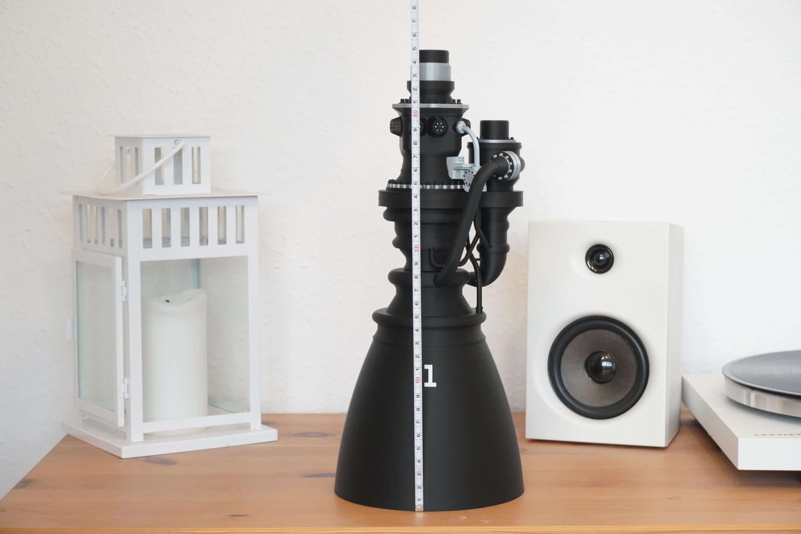 SpaceX Raptor 3 Triebwerk Modell – 35cm groß – detailliertes Raketentriebwerk Engine – Starship Superheavy Deko für Raumfahrtfans & Technikbegeisterte