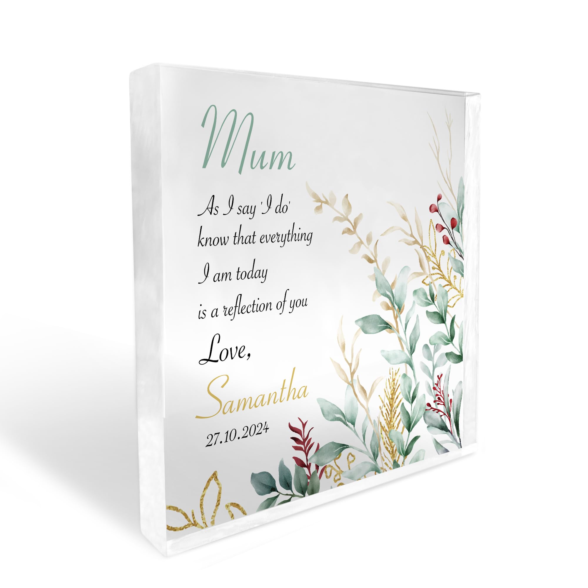 Red Ocean Gift For Mother Of The Bride, Personalised Wedding Gift, Mothers Day Gift, Gift For Mum, Thank You Gift For Mum, Mother Daughter Gift, Keepsake Gift For Mum
