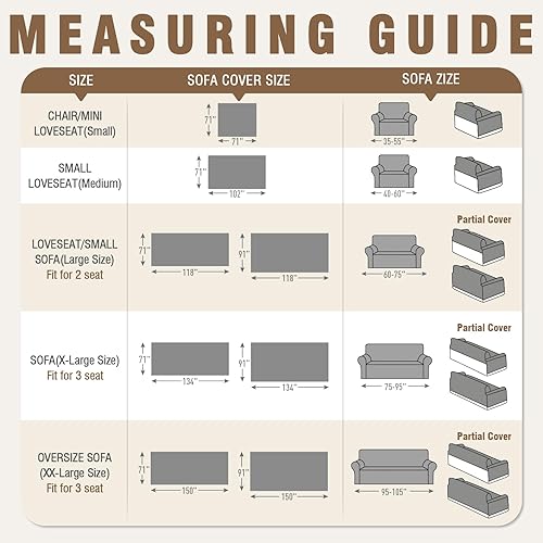 Miniatura 5 de TAOCOCO Fundas de sofá para mascotas, fundas resistentes para sofá de 3 cojines, fundas de muebles duraderas para perros, niños, fundas de sofá
