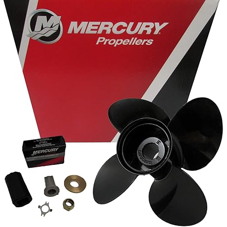 Mercury Spitfire 4-Blade Aluminum Propeller Prop 12.5 x 19P for 75-125HP (488M8026600)