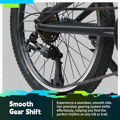 Miniatura 4 de Glerc 20 24 Inch Kids Bike, 7-Speed Kids Bicycle for Boys & Girls Ages 6-15, Mesa Children Bicycle with Dual Brakes and Kickstand, Multiple Colors