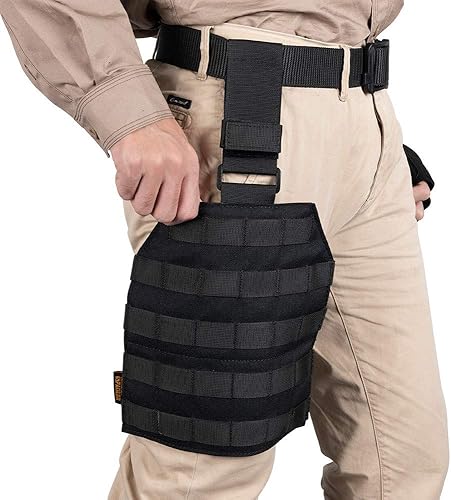 Miniatura 7 de EXCELLENT ELITE SPANKER Molle táctico plataforma de pierna caída, panel universal de pierna caída con cinturón ajustable y correas de muslo