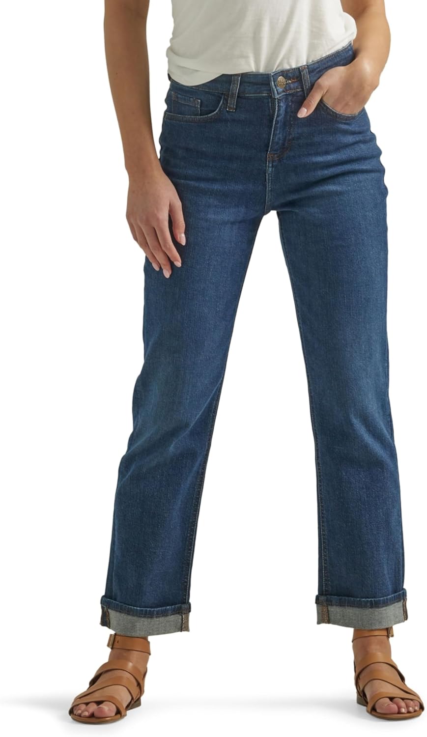 Lee Womens Mid Rise Boyfriend Jean