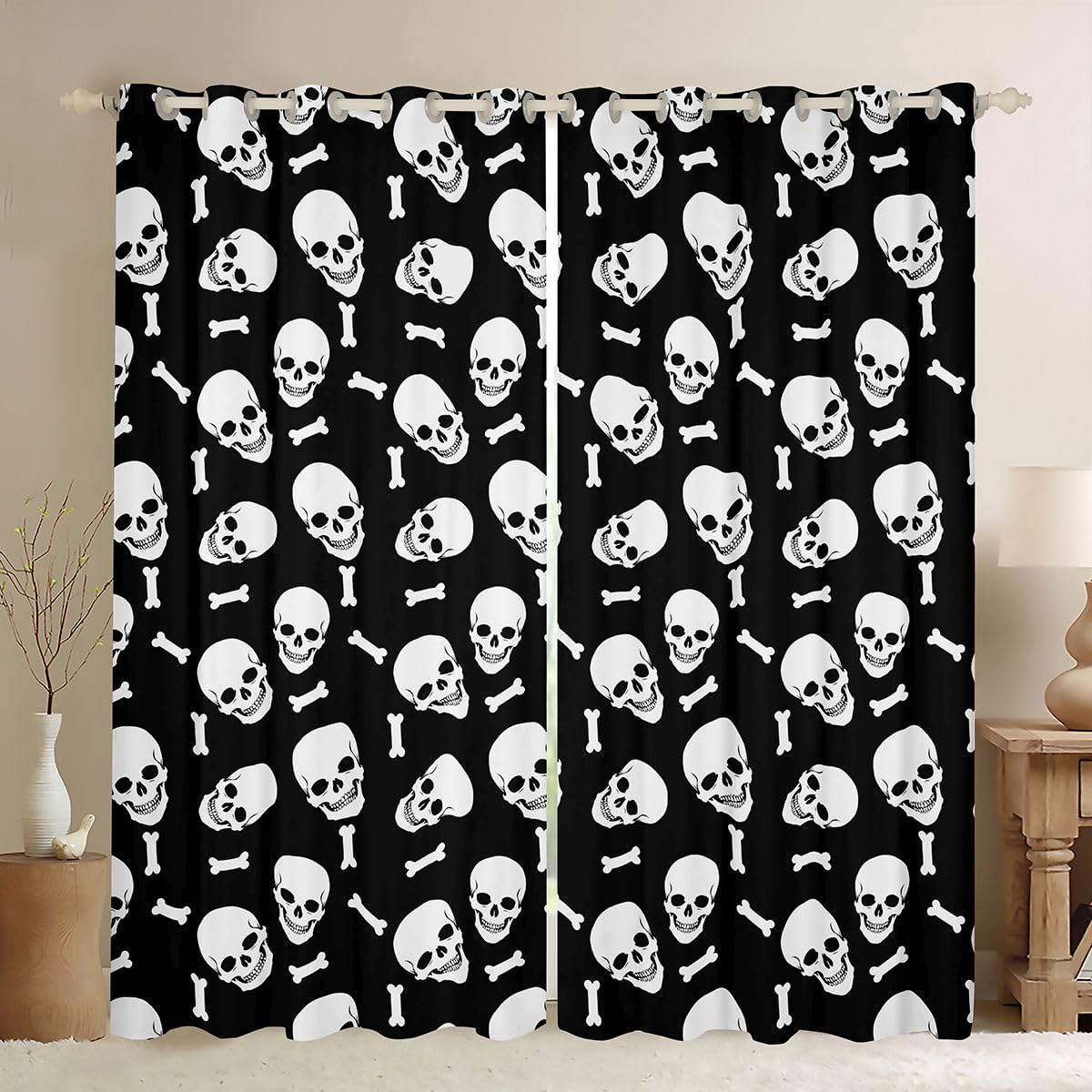 Loussiesd Happy Halloween - Trattamenti per finestre, 2 pannelli W46*L54