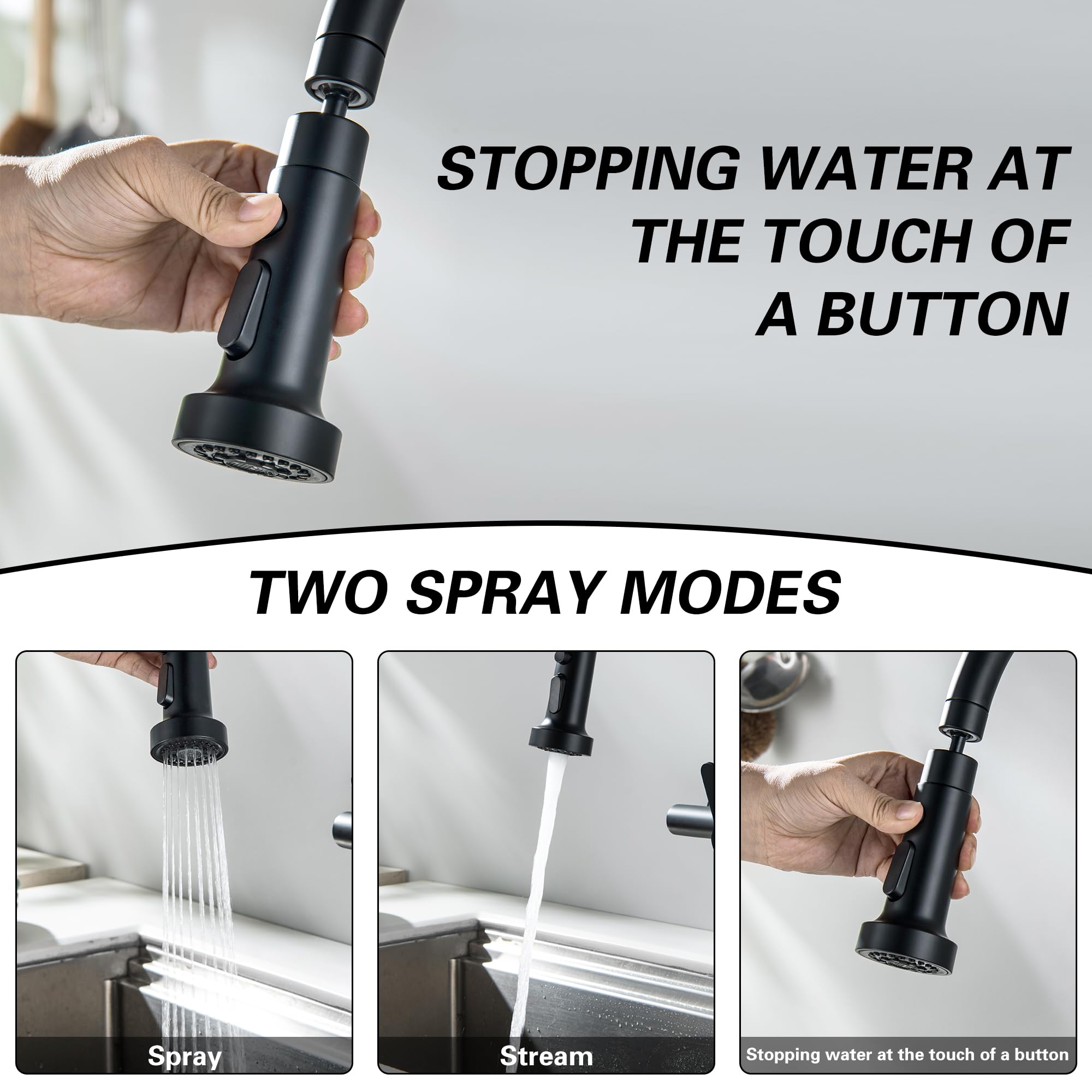 Chrome - Robinet De Cuisine à Montage Mural, Chrome-nickel , 2 Poignées