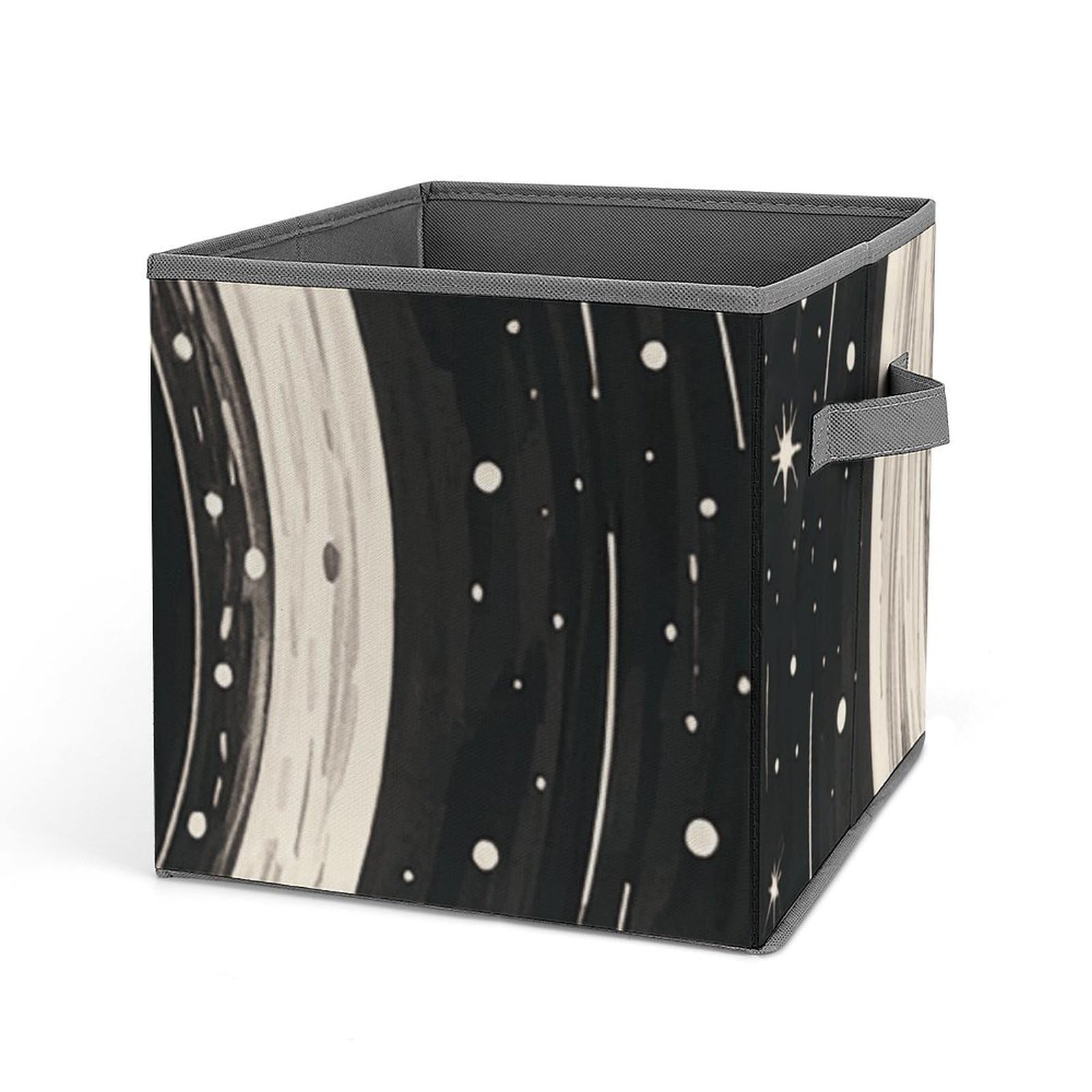 Bacs de rangement noirs et blancs pliables 27,6 cm pour vêtements