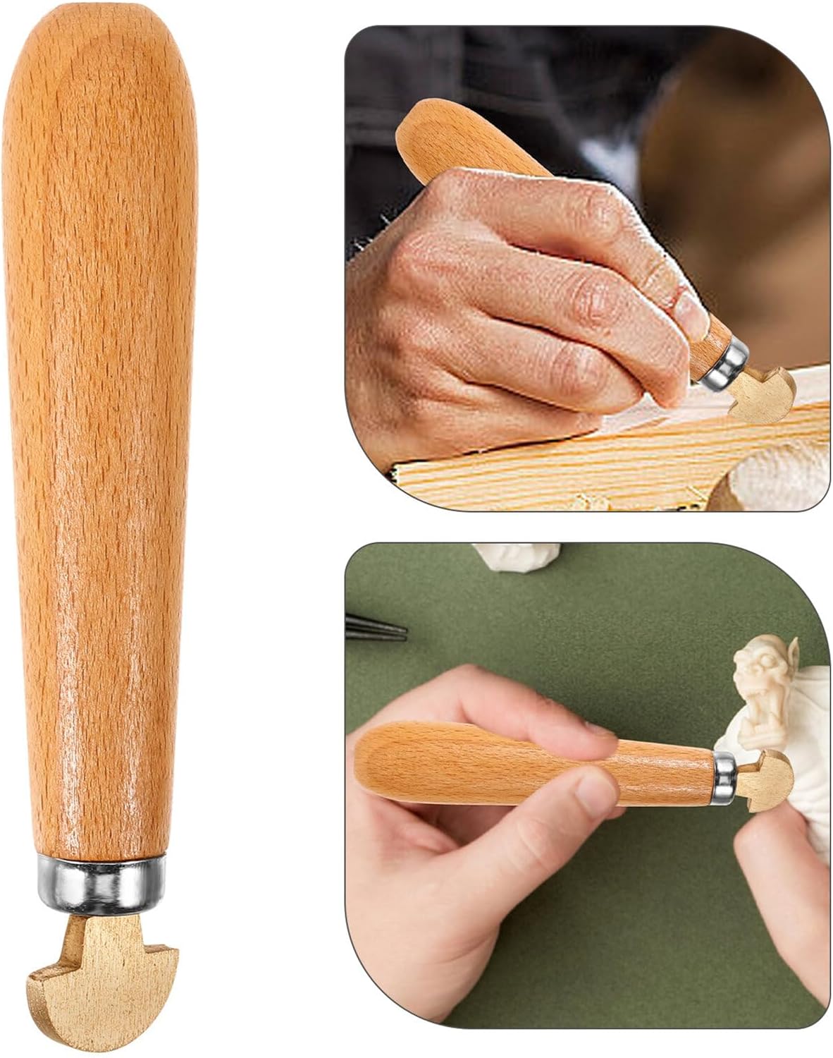 Wood Carving Tool Ergonomic Hand Chisel for Woodworking Crafts Metal Cutter Handle for Beginners and Professionals for Detailed Engraving and Carving
