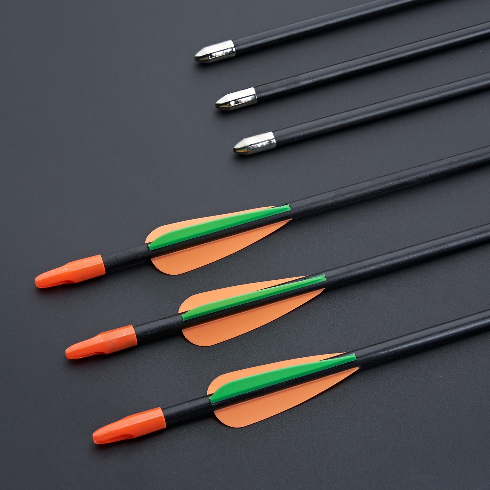 Arc et flèche Ensemble Takedown Arc recurve et 12pcs flèches en Fibre de Verre pour la Chasse Junior débutant Main Gauche et Droite 15lbs