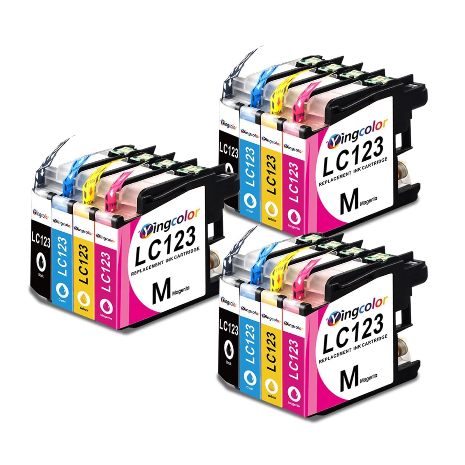 D&C LC123XL Compatible LC123 Cartridges For Brother LC123 LC-123 LC123 XL For Brother MFC-J4410DW MFC-J6920DW DCP-J4110DW MFC-J6720DW DCP-J552DW MFC- J6520DW (3Black, 3Cyan, 3Yellow, 3Magenta