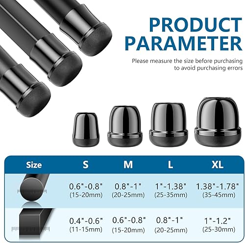 Miniatura 4 de 16 protectores de suelo para patas de silla, redondos, de silicona, para suelos de madera dura, almohadillas de muebles con parte inferior de