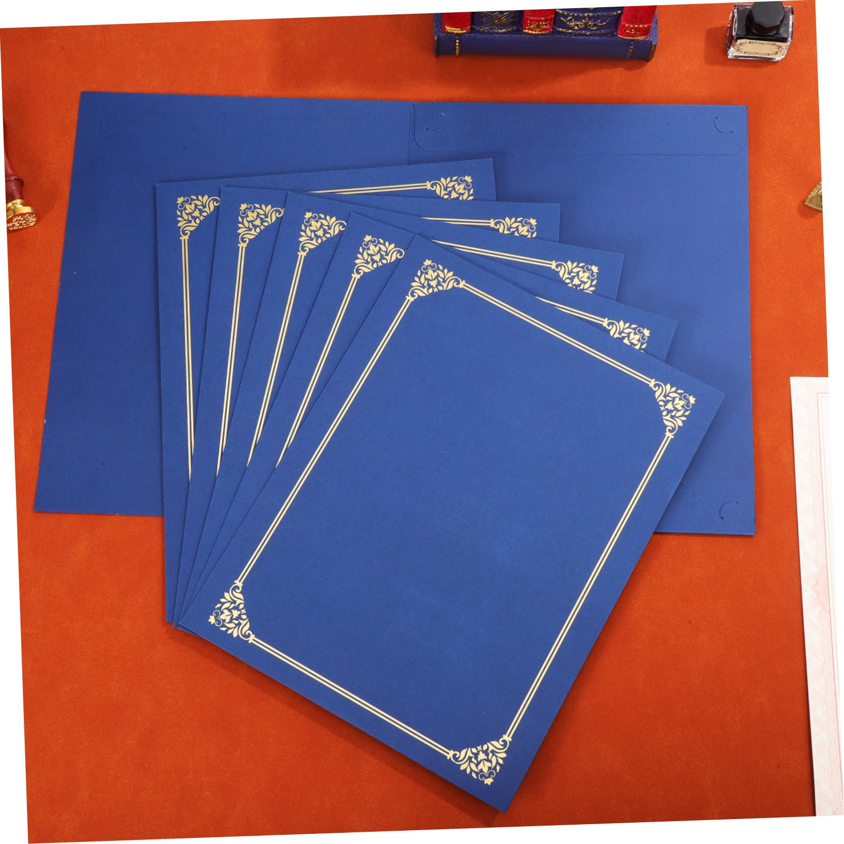 Generico 30 Pezzi Di Sigillo Per Certificato Con Bordo In Lamina D'Oro Portadocumenti Per Diploma Portapremi Per Certificati Di Laurea Elegante Cornice Decorativa In Carta Per